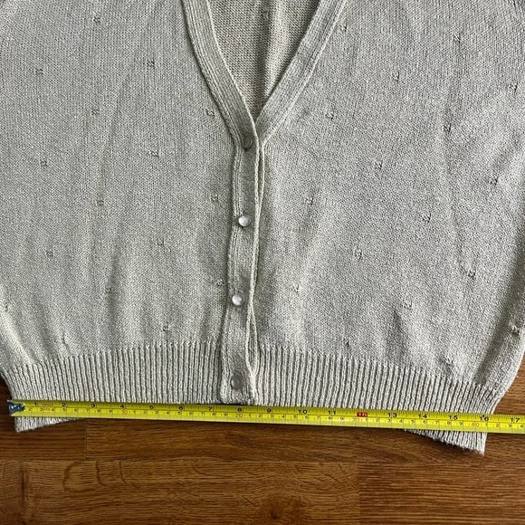 Vintage Jaclyn Smith knit cardigan grandma sweater small grannycore cottagecore - Picture 10 of 10